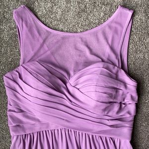 Light purple chiffon bridesmaid dress